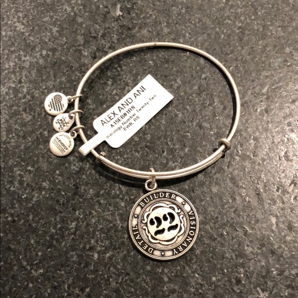 NWT Numerology Number 22 Silver Bangle Alex & Ani - Picture 1 of 1